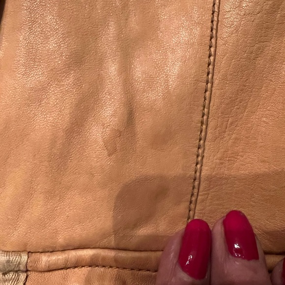 Sold. RARE GAP LEATHER Mod Jacket fully Lined. Gold Women’s Sz XS Buttery Soft. - Picture 8 of 16